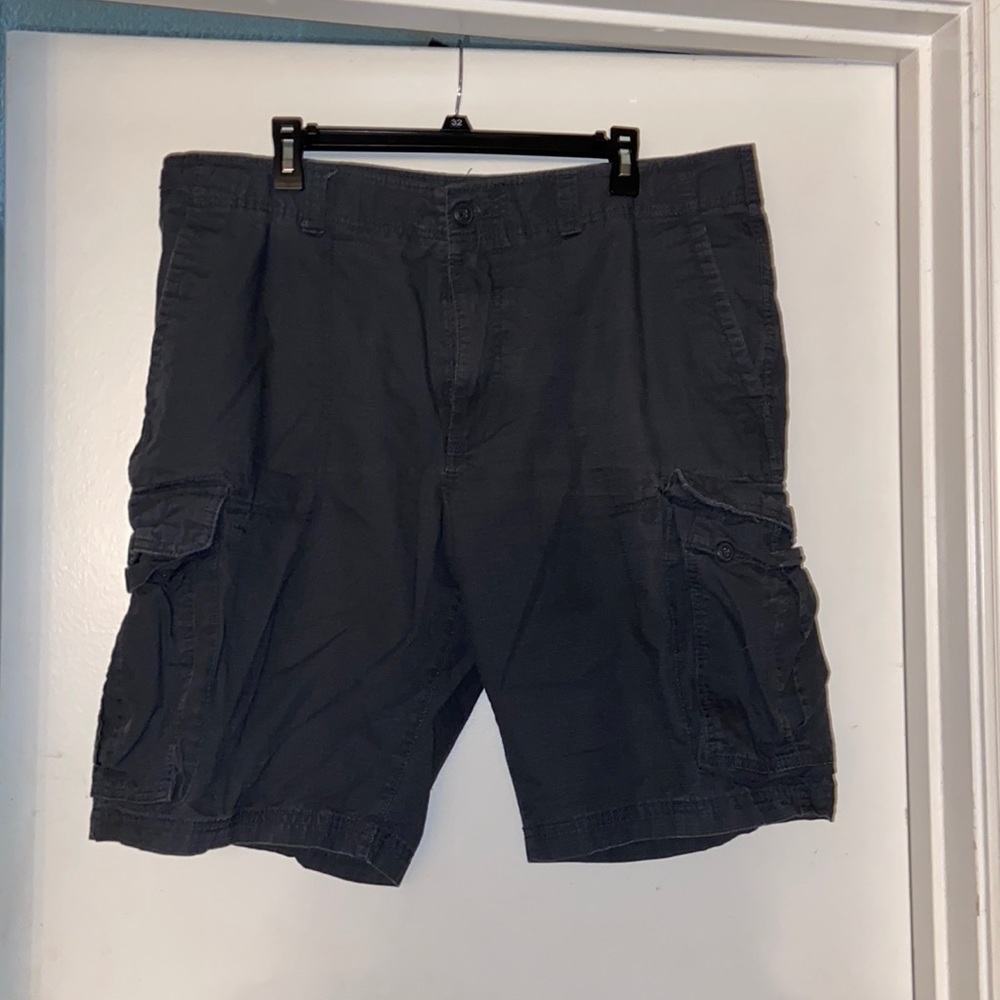 Gray cargo shorts